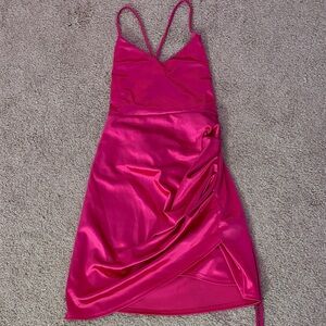 Forever 21 Satin Pink Backless Dress